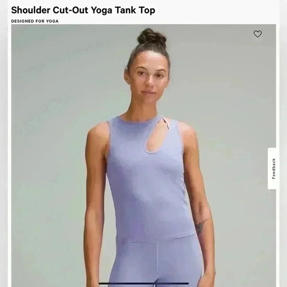 lululemon athletica Tops - Lululemon  🍋- shoulder cut out yoga tank